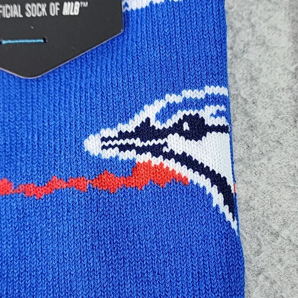 Lot Of 2 Toronto Blue Jays Chalk Crew Socks Mens L 9-13 Black/Blue Stance Casual
